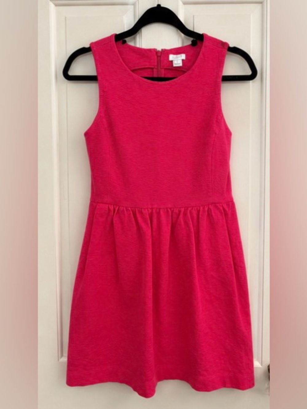 J.Crew Pink Sleeveless Fit & Flare Dress Cotton Stretch